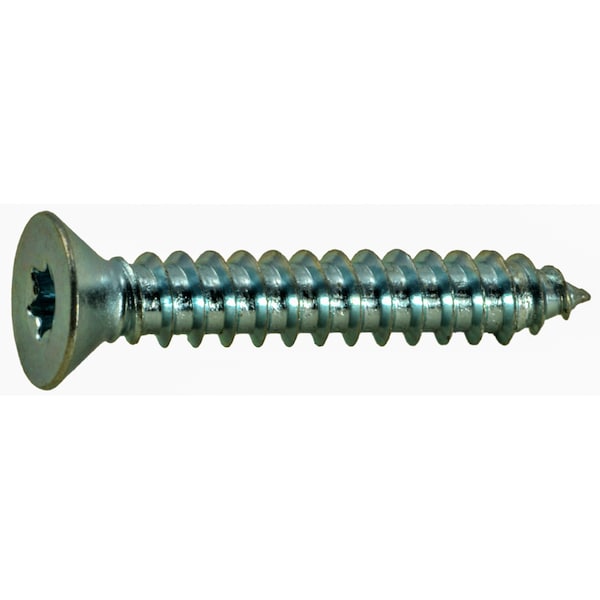 Midwest Fastener Sheet Metal Screw, #8 x 1 in, Zinc Plated Steel Flat Head Torx Drive, 25 PK 37015 - main